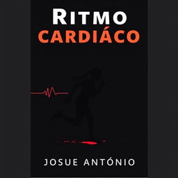 A simple and dark cover for the psychological thriller titled "Ritmo Cardíaco"