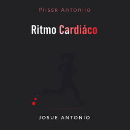 A simple and dark cover for the psychological thriller titled "Ritmo Cardíaco"