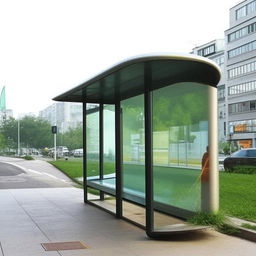 A futuristic and extraordinary bus stop that transcends traditional ideas