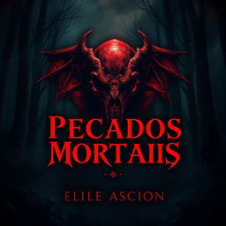 A striking book cover for a fanfiction titled "Pecados Mortais"