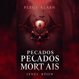 A striking book cover for a fanfiction titled "Pecados Mortais"