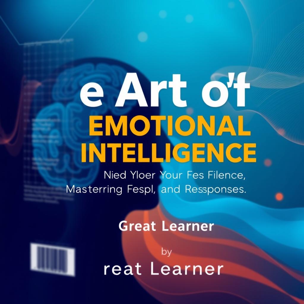 A captivating book cover design for 'The Art of Emotional Intelligence: Mastering Your Feelings and Responses' by Great Learner