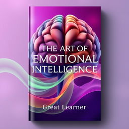 A striking book cover design for 'The Art of Emotional Intelligence' by Great Learner