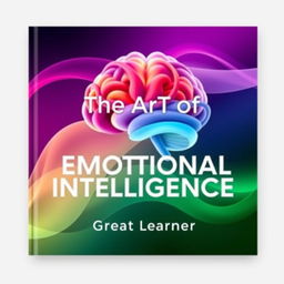 A striking book cover design for 'The Art of Emotional Intelligence' by Great Learner