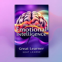 A striking book cover design for 'The Art of Emotional Intelligence' by Great Learner