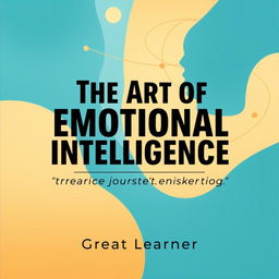 A visually appealing book cover for 'The Art of Emotional Intelligence' by Great Learner