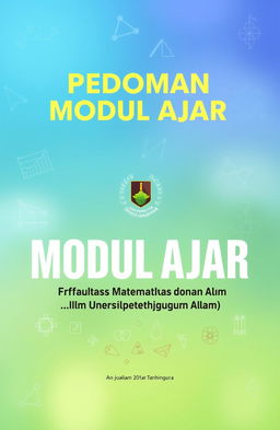 A book cover design for the "Pedoman Modul Ajar Fakultas Matematika dan Ilmu Pengetahuan Alam Universitas Tanjungpura"