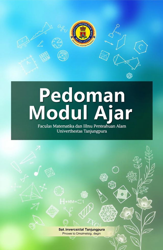 A book cover design for the "Pedoman Modul Ajar Fakultas Matematika dan Ilmu Pengetahuan Alam Universitas Tanjungpura"