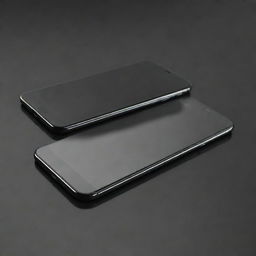 Generate an image of a sleek, modern smartphone with a glass back and large edge-to-edge screen.