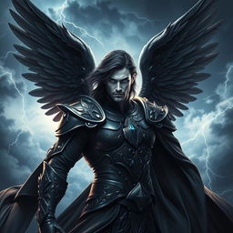 A stunning representation of Azazel, depicted as a powerful and majestic figure resembling a fallen angel