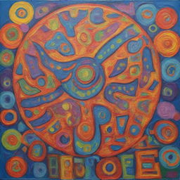 A 2D piece of art focused on the theme of hope, embodied with bright colors and filled with symbols reflecting optimism and anticipation