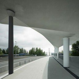 Futuristic bus station that surpasses the norms and conventional ideas