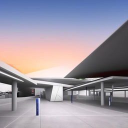 Futuristic bus station that surpasses the norms and conventional ideas