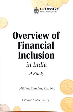 A well-designed cover page for a term paper studying "Overview of Financial Inclusion in India"