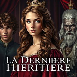 The cover of a fantasy romance novel titled "La Dernière Héritière"