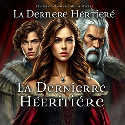 The cover of a fantasy romance novel titled "La Dernière Héritière"