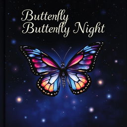 A captivating book cover featuring a striking butterfly at night