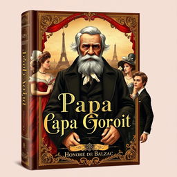 A beautifully designed book cover for "Papa Goriot" by Honoré de Balzac