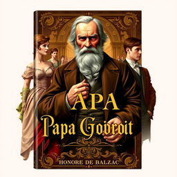 A beautifully designed book cover for "Papa Goriot" by Honoré de Balzac