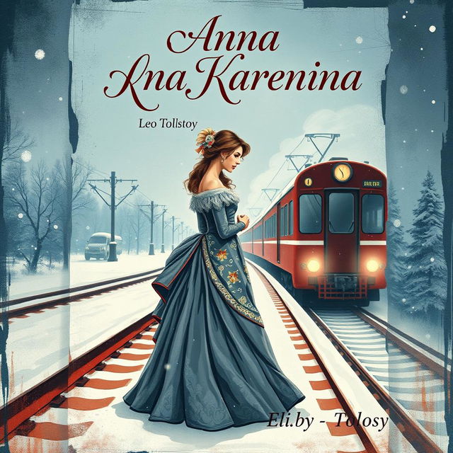 A beautifully illustrated book cover for 'Anna Karenina' by Leo Tolstoy