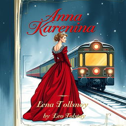 A beautifully illustrated book cover for 'Anna Karenina' by Leo Tolstoy