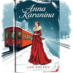 A beautifully illustrated book cover for 'Anna Karenina' by Leo Tolstoy