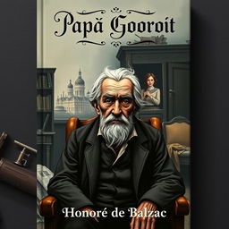 An artistic and captivating book cover design for 'Papá Goriot' by Honoré de Balzac