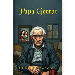 An artistic and captivating book cover design for 'Papá Goriot' by Honoré de Balzac