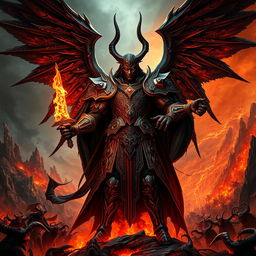 An awe-inspiring depiction of Azazel, the lord of Hell and guide of the infernal legions