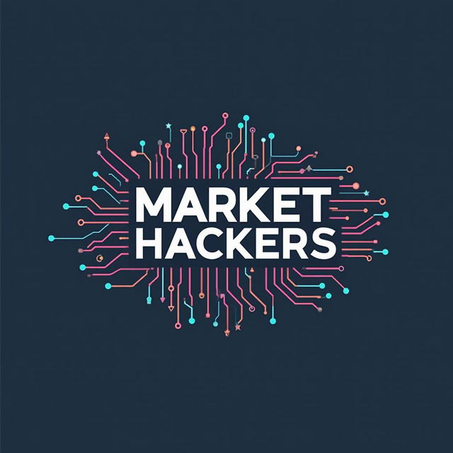 A logo design for 'Market Hackers' that embodies innovation and digital savvy