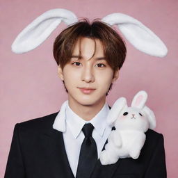 BTS's Jungkook turned into the cutest cartoon bunny with attractive features, embodying his playful charm.