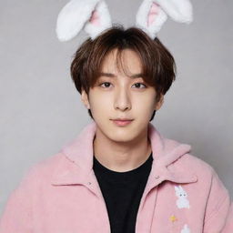 BTS's Jungkook turned into the cutest cartoon bunny with attractive features, embodying his playful charm.