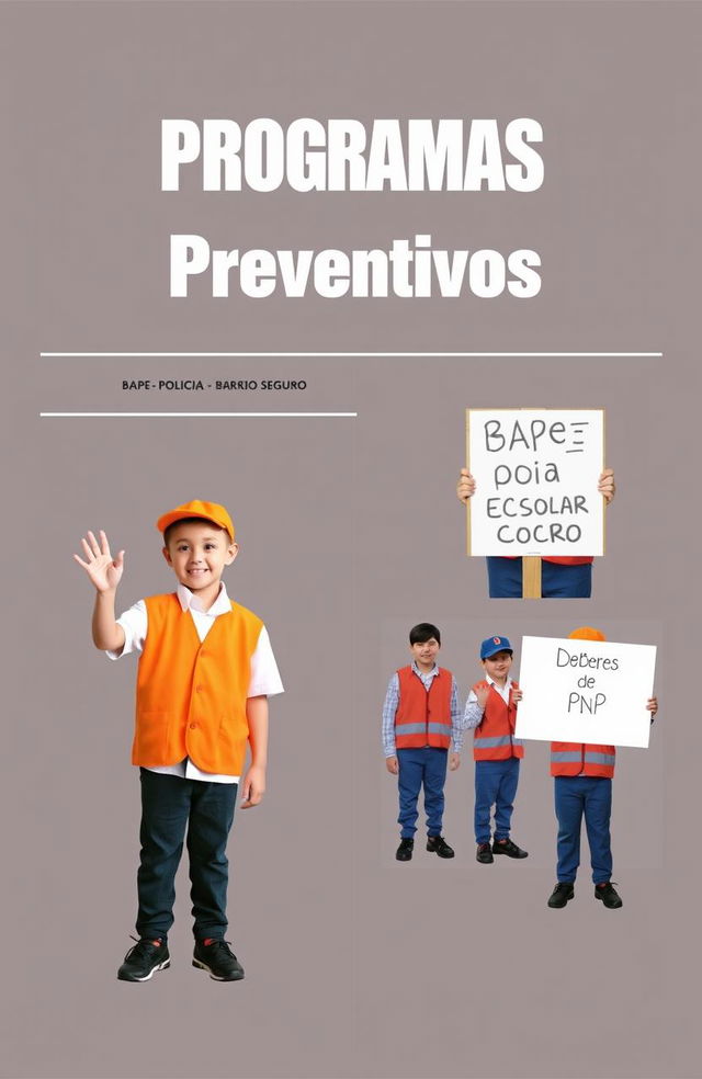 A diptych cover design featuring two parts for the title: the top part has a large title reading 'PROGRAMAS' and below that, a medium-sized title stating 'Preventivos'