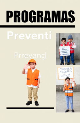 A diptych cover design featuring two parts for the title: the top part has a large title reading 'PROGRAMAS' and below that, a medium-sized title stating 'Preventivos'