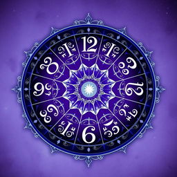 An elegant numerology wheel featuring the numbers 1 to 9 arranged in a circular layout