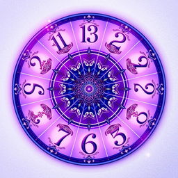 A vibrant numerology wheel featuring only single-digit numbers ranging from 1 to 9, elegantly positioned in a circular layout