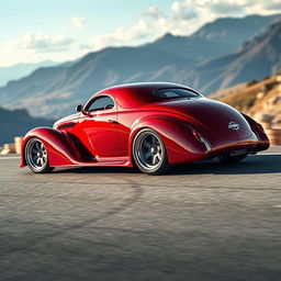 An extraordinary hypercar that elegantly fuses the classic 1939 Chevrolet Coupe with a widebody design and high-performance tires, creating a stunning modern supercar