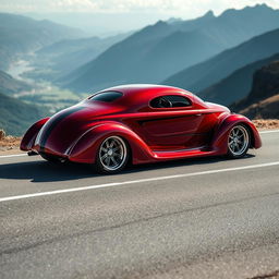 An extraordinary hypercar that elegantly fuses the classic 1939 Chevrolet Coupe with a widebody design and high-performance tires, creating a stunning modern supercar