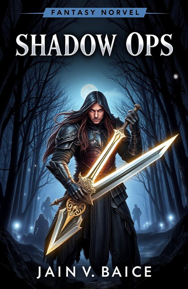 A captivating fantasy novel cover titled 'Shadow Ops'