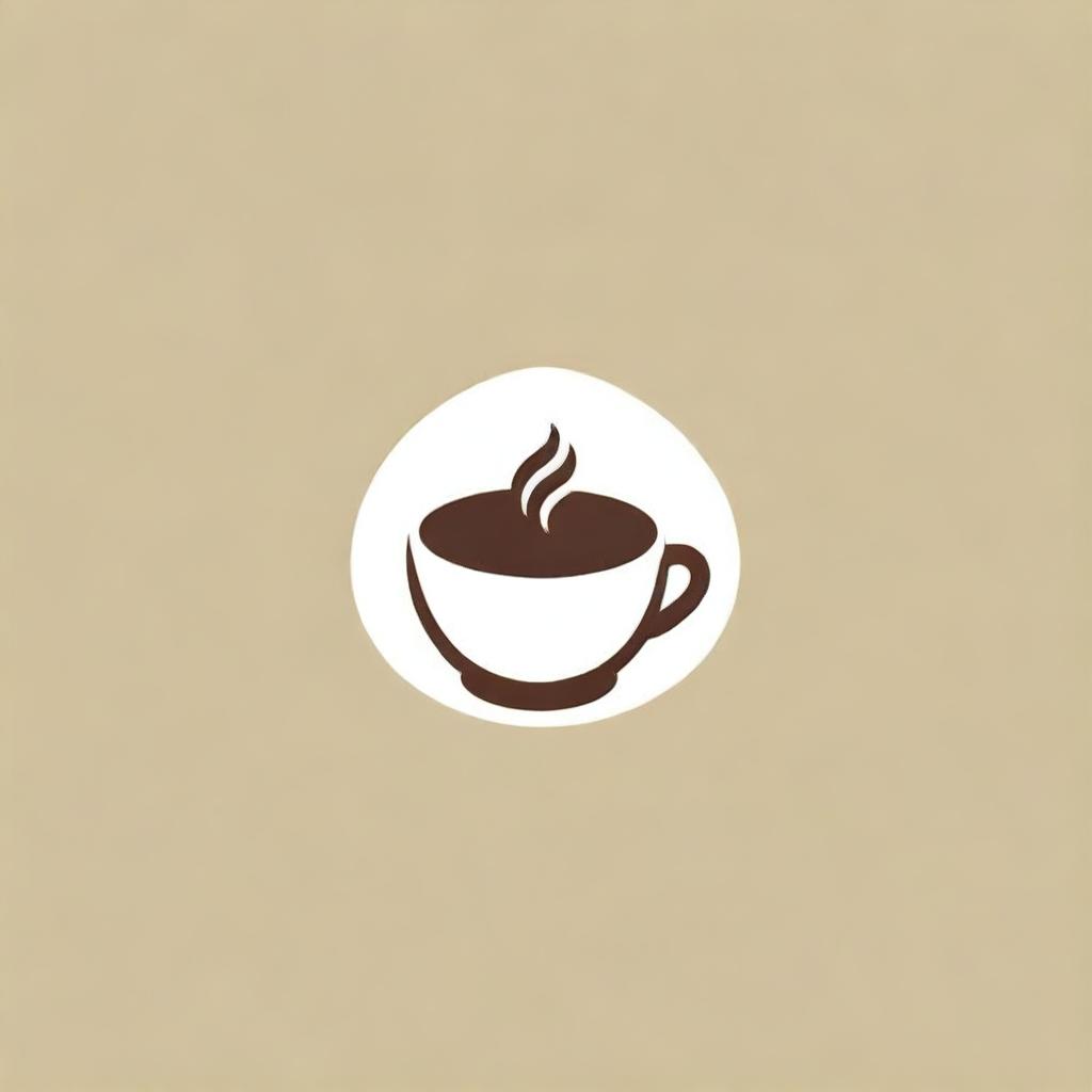 Create a unique and original logo design for a coffee shop. It should incorporate elements such as a steaming coffee mug, coffee beans, and warm, inviting colors.