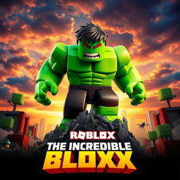 A vibrant movie poster for a fictional Roblox adaptation titled 'The Incredible Blox'