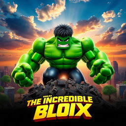 A vibrant movie poster for a fictional Roblox adaptation titled 'The Incredible Blox'