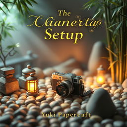 A captivating book cover for 'The Camera Setup' by Yuki Papercraft