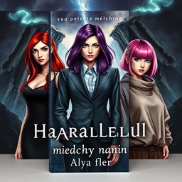 A fantasy book cover featuring three main heroines