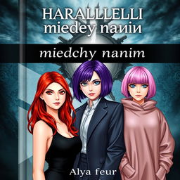 A fantasy book cover featuring three main heroines