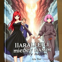 A visually pleasing fantasy book cover featuring three main heroines holding hands, symbolizing their bond as best friends