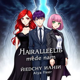 A visually appealing fantasy book cover featuring three main heroines