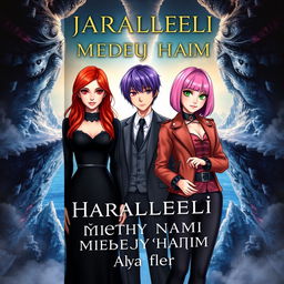 A visually appealing fantasy book cover featuring three main heroines