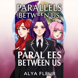 Cover illustration for the fantasy book "Parallels Between Us" by "Alya Fleur"