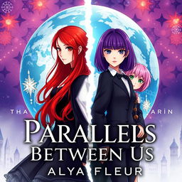 Cover illustration for the fantasy book "Parallels Between Us" by "Alya Fleur"